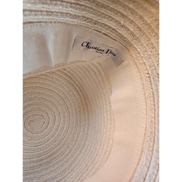 White woven blue white logo printed bucket hat M sz main image 7